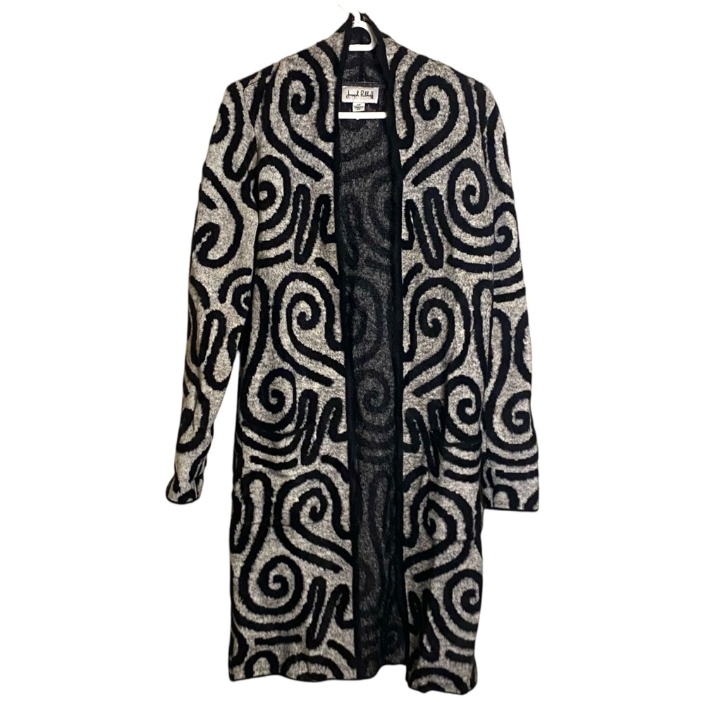 Joseph Ribkoff Abstract Long Cardigan - Picture 4 of 6
